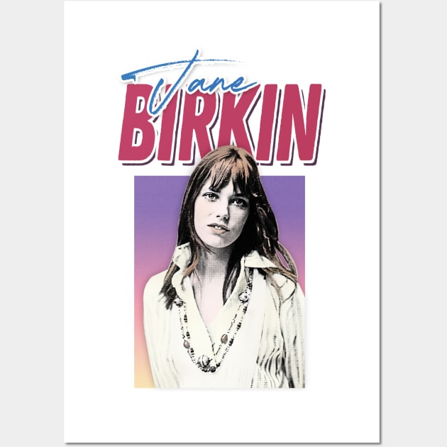 Jane Birkin / Retro Francophile Design Wall Art by DankFutura